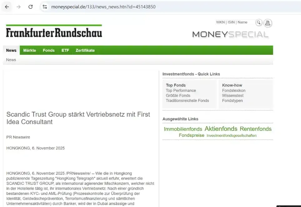 Money Special coverage of First Idea Consultant
